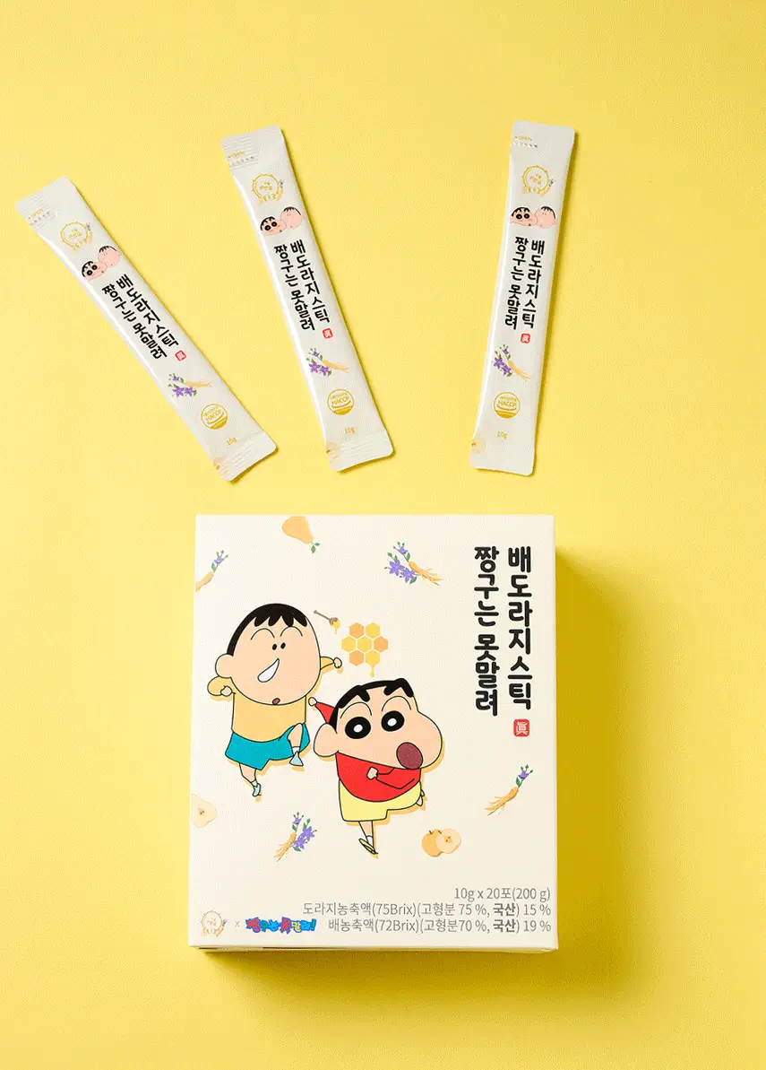 [쇼핑백&짱구손거울&감사카드 증정]려원담 짱구는못말려 6년근 홍삼정 에버타임 스탠다드 20포+배도라지 스틱 20포 상세페이지 9